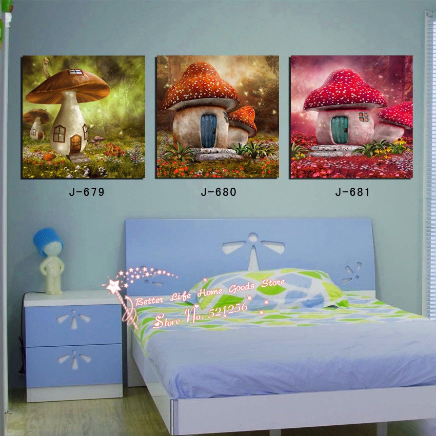 850x850 Modern Wall Art Home Decoration Printed Oil Painting Pictures No - House Painting For Kids