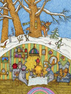 235x313 Prints Plush Rabbit, Fireplace, Art, Art Print, Purple, Artwork - House Painting For Kids