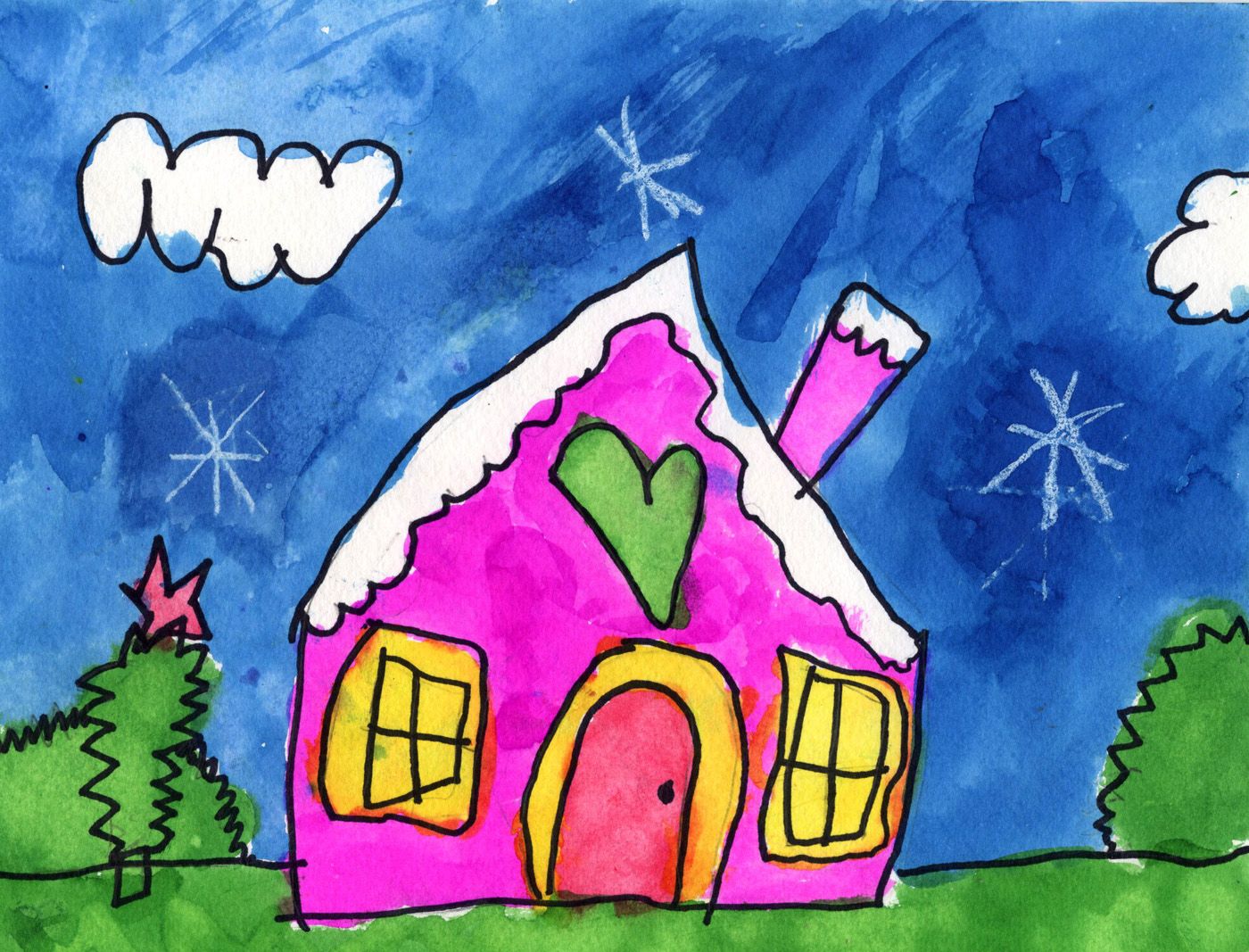 House Painting For Kids at PaintingValley.com | Explore collection of ...