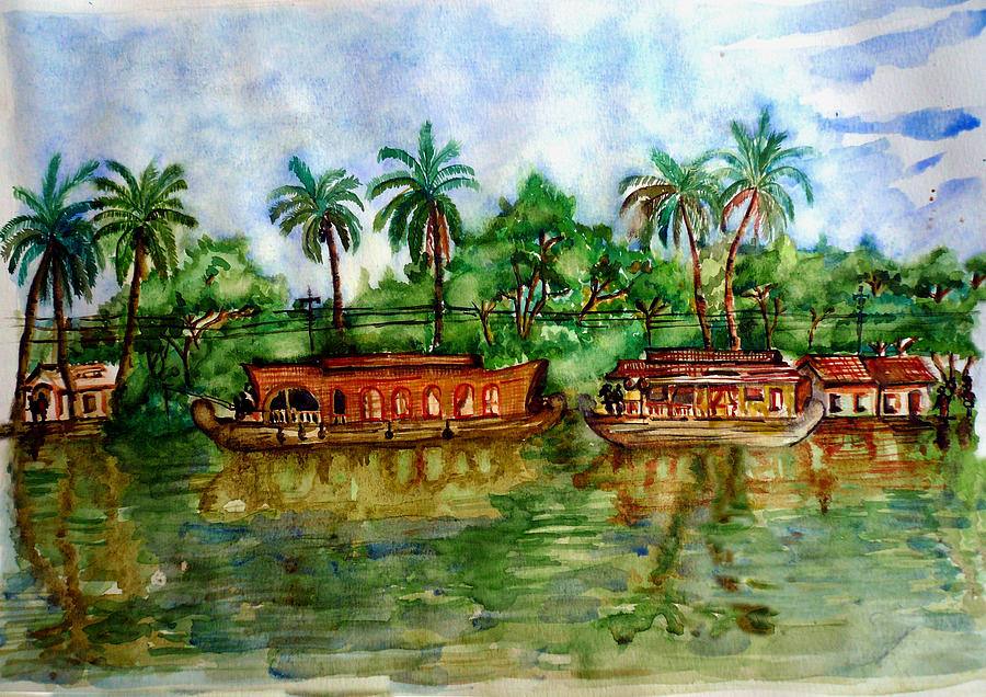 Houseboat Painting