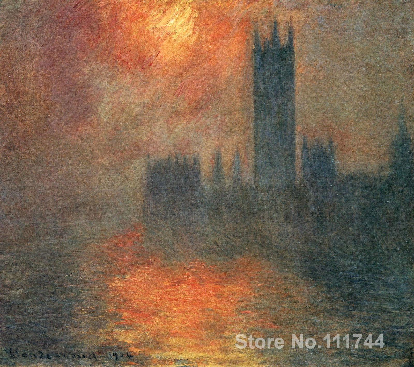 1600x1416 Paintings For A New House Houses Of Parliament Sunset Claude Monet - Houses Of Parliament Painting