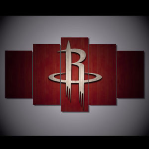 300x300 Framed 5pcs Houston Rockets Basketball Canvas Print Painting Wall - Houston Rockets Painting