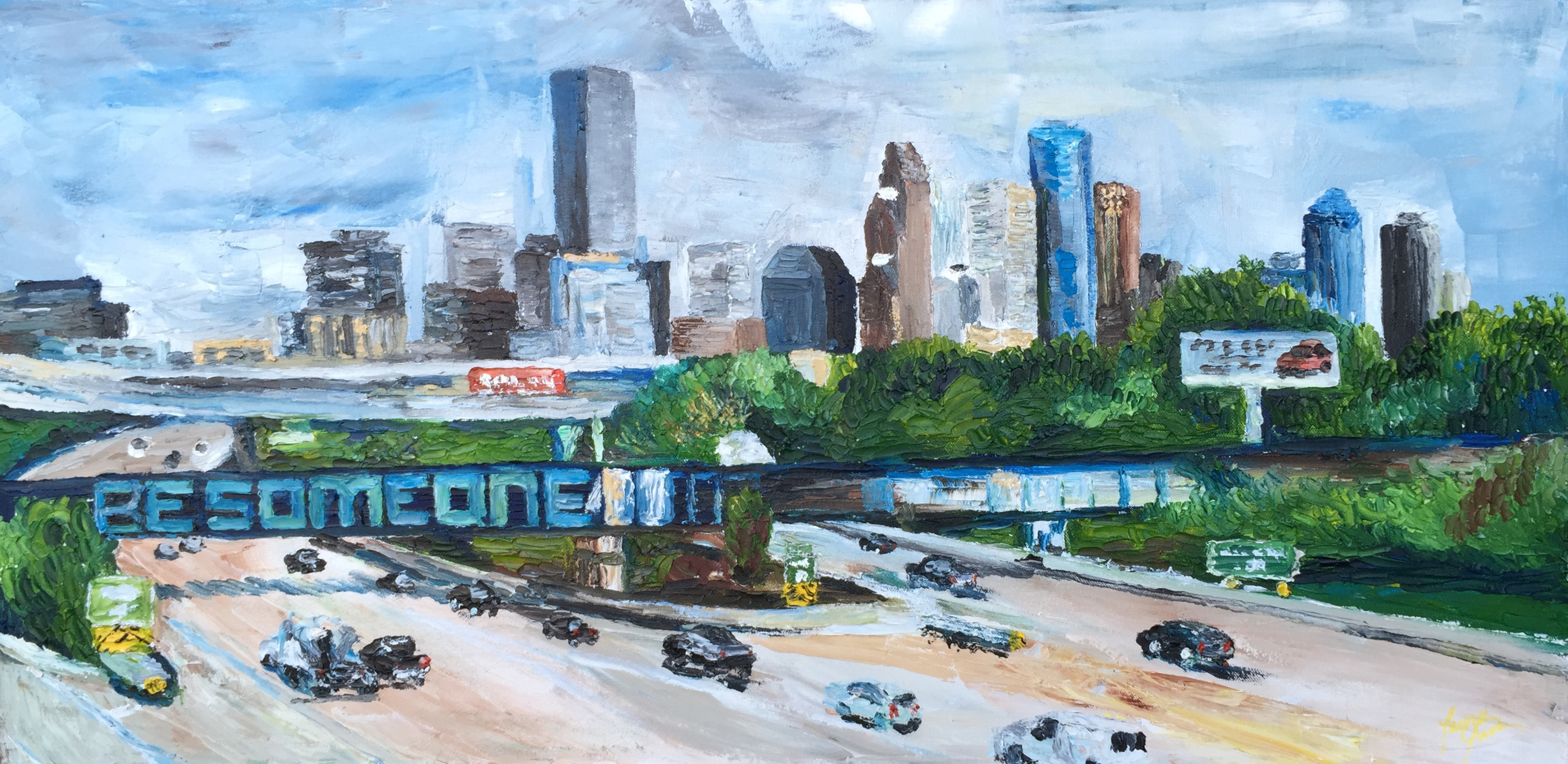 Houston Skyline Painting at Explore collection of