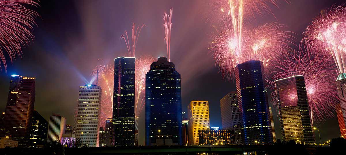 1200x538 Houston Canvas Artwork Icanvas - Houston Skyline Painting