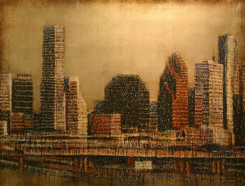 800x609 Houston Skyline - Houston Skyline Painting