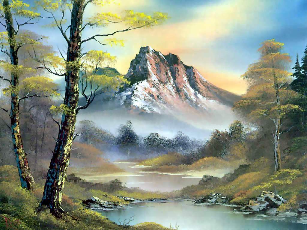 1024x768 The Joy Of Painting, With Bob Ross. - How Can I Buy A Bob Ross Painting