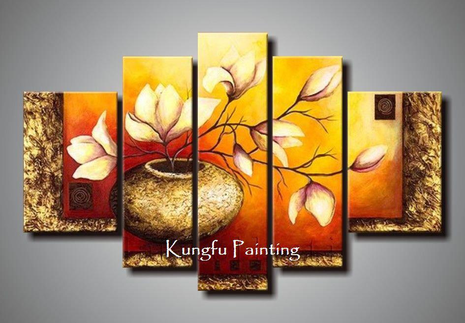 945x657 Online Cheap 100% Hand Painted Unframed Abstract 5 Panel Canvas - How Do I Find Out Who Painted A Painting