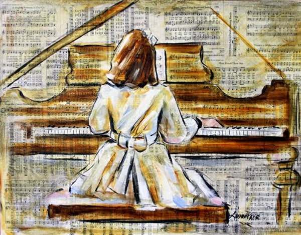600x469 How Great Thou Art Music Painting By Contemporary Texas Artist - How Great Thou Art Painting