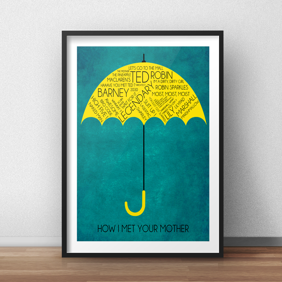 900x900 Quadro How I Met Your Mother Moldura E Vidro No Elo7 - How I Met Your Mother Painting