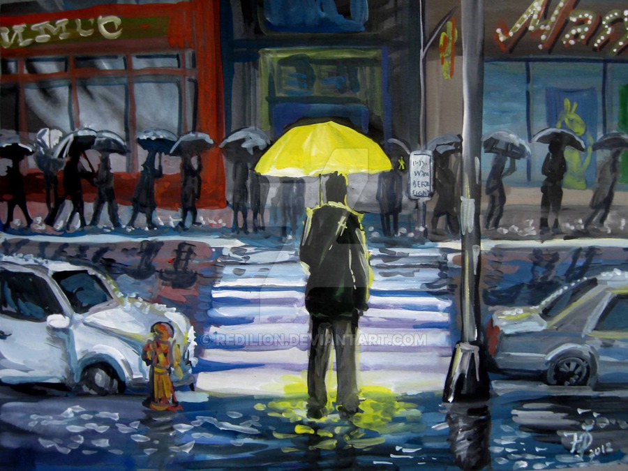 900x675 Yellow Umbrella By Redilion - How I Met Your Mother Painting