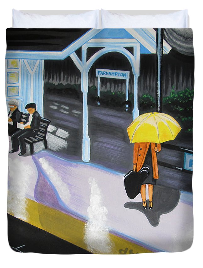 645x853 How I Met Your Mother Painting By Carmen Suter Duvet Cover - How I Met Your Mother Painting