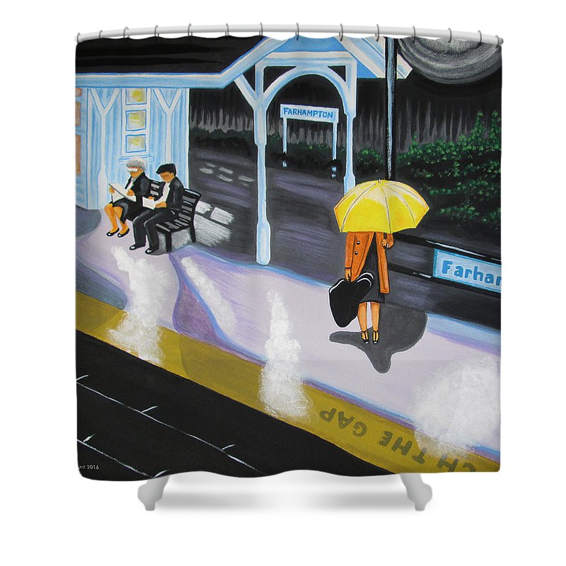 800x800 How I Met Your Mother Painting By Carmen Suter Shower Curtain - How I Met Your Mother Painting