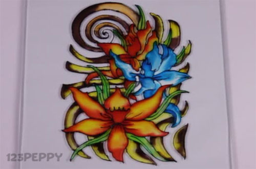 500x330 How To Make A Blossoms Glass Painting Online - How To Make Painting