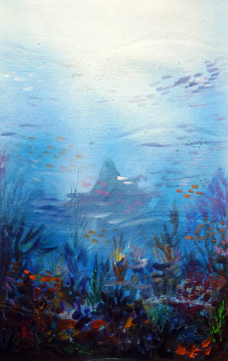 770x1219 Saatchi Art Under The Sea (Abstract) Acrylic On Canvas Painting - How To Painting Abstract With Acrylics