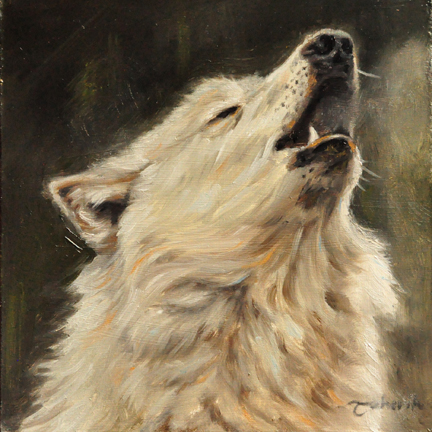 432x432 My Painted Life Voice Of The Wildnerness ~ Howling Wolf Painting - Howling Wolf Painting