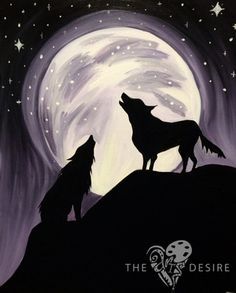 236x293 Paint Nite. Drink. Paint. Party! We Host Painting Events - Howling Wolf Silhouette Painting
