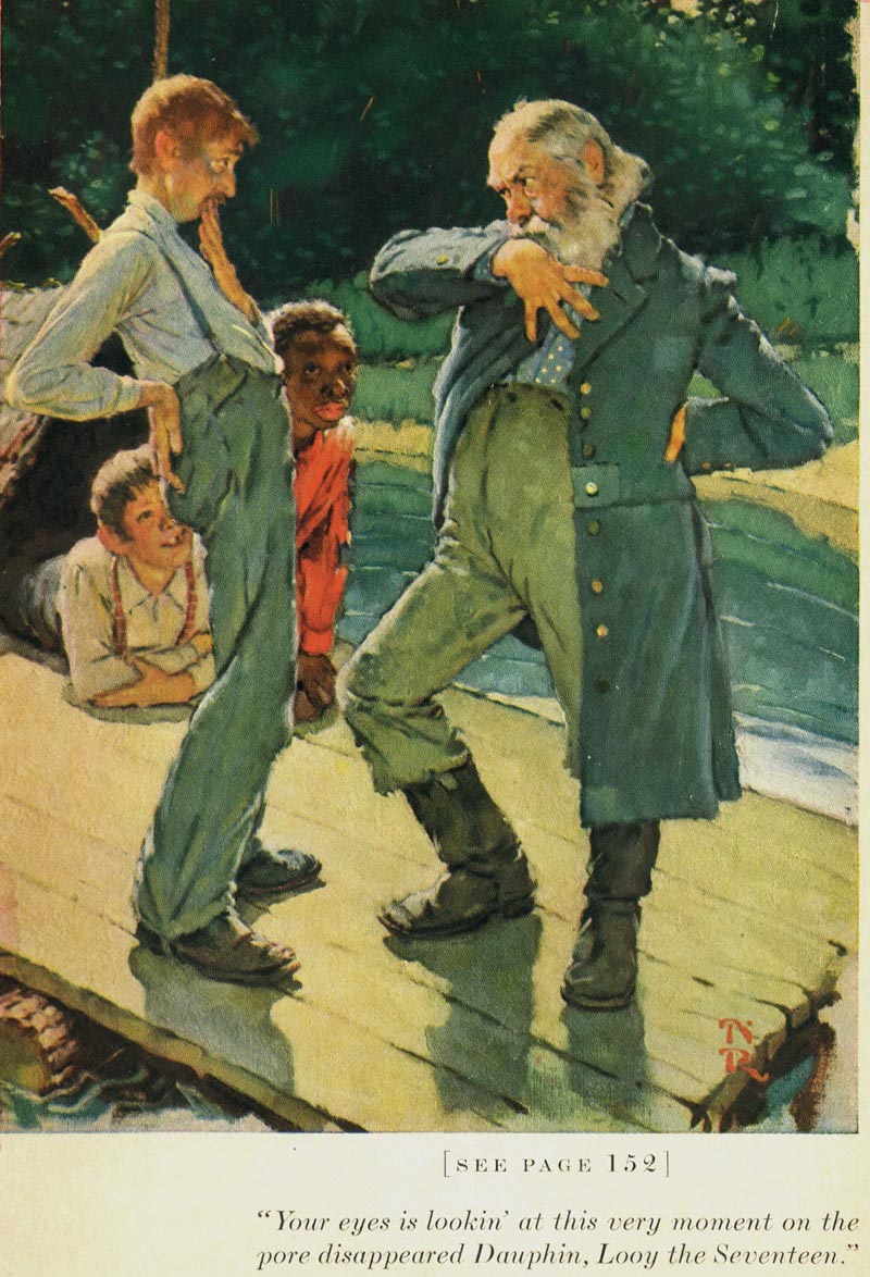 800x1174 Today's Inspiration Norman Rockwell's Illustrations - Huck Finn Painting