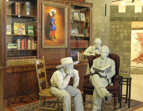 500x387 Mark Twain American Icon - Huck Finn Painting Fence