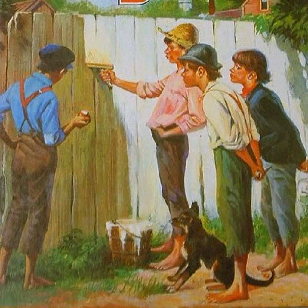 Huck Finn Painting Fence at PaintingValley.com | Explore collection of ...