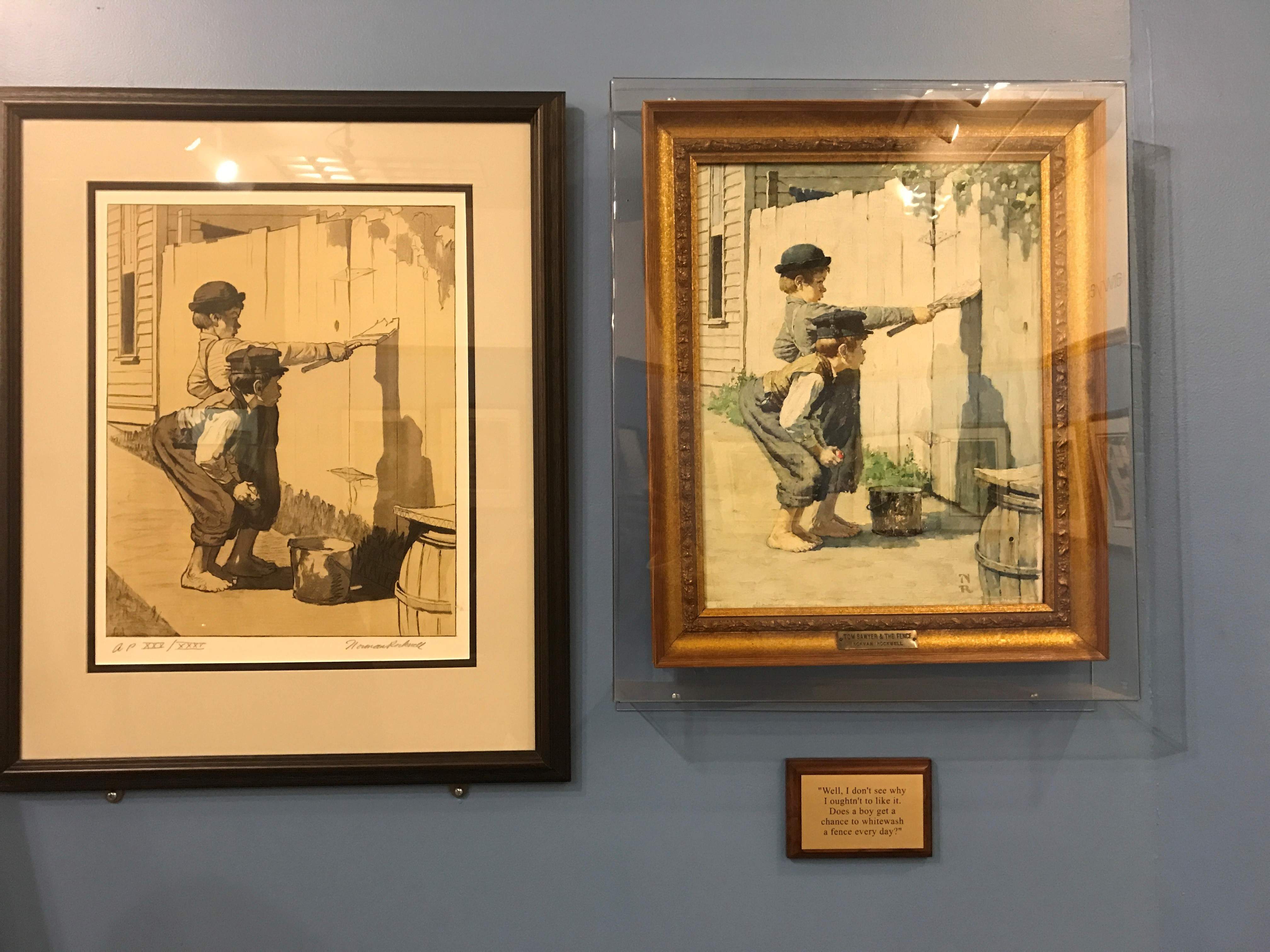 4032x3024 Norman Rockwell - Huckleberry Finn Fence Painting