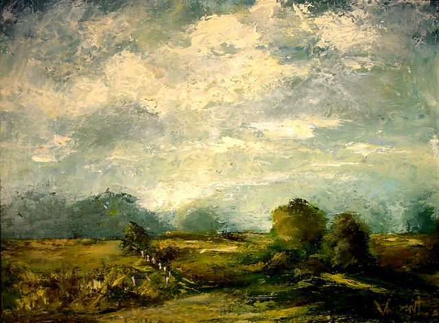 640x471 Monica Vanzant Artwork Hudson River Valley Pasture Original - Hudson River Valley Painting