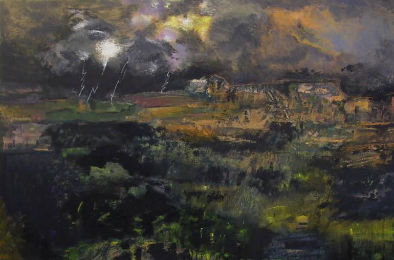 770x508 Saatchi Art Storm Over The Hudson Valley Painting By Peter Kaplan - Hudson Valley Painting