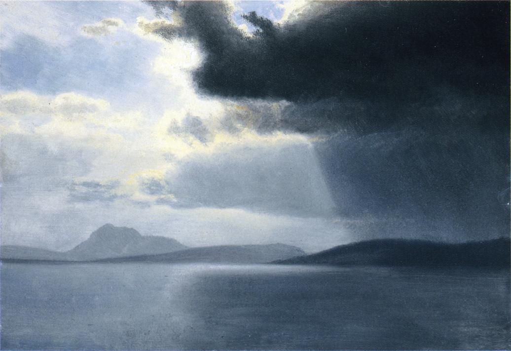 1036x711 Approaching Thunderstorm On The Hudson River Painting Albert - Hudson Valley Painting