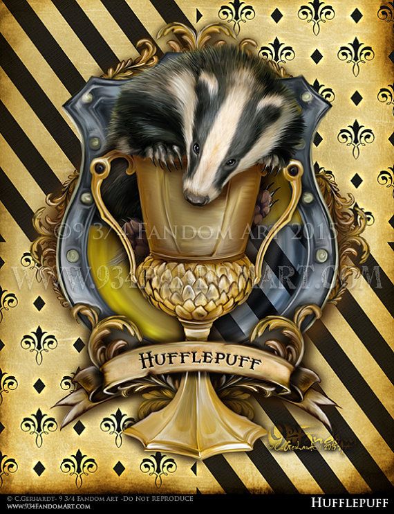 570x742 Hufflepuff Fandom Art Print Harry Potter House By 934fandomart - Hufflepuff Painting