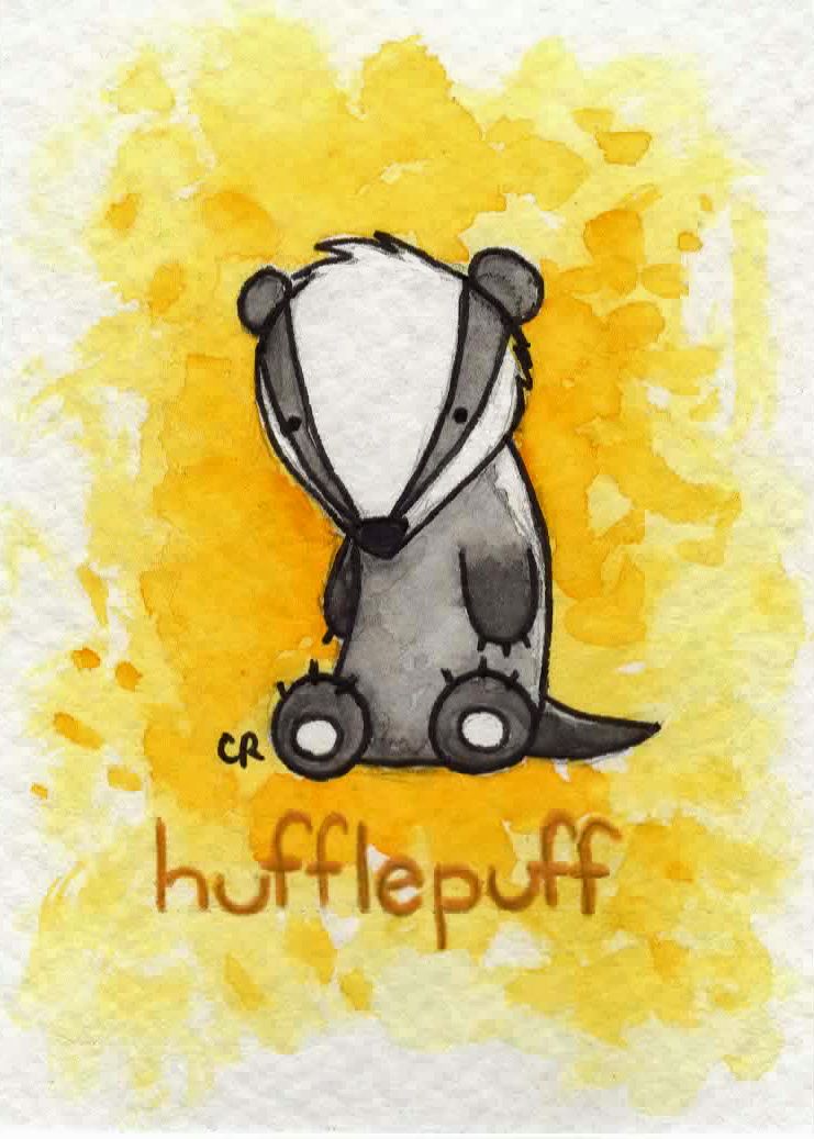 741x1037 Hufflepuff By Tee On @ Badger - Hufflepuff Painting