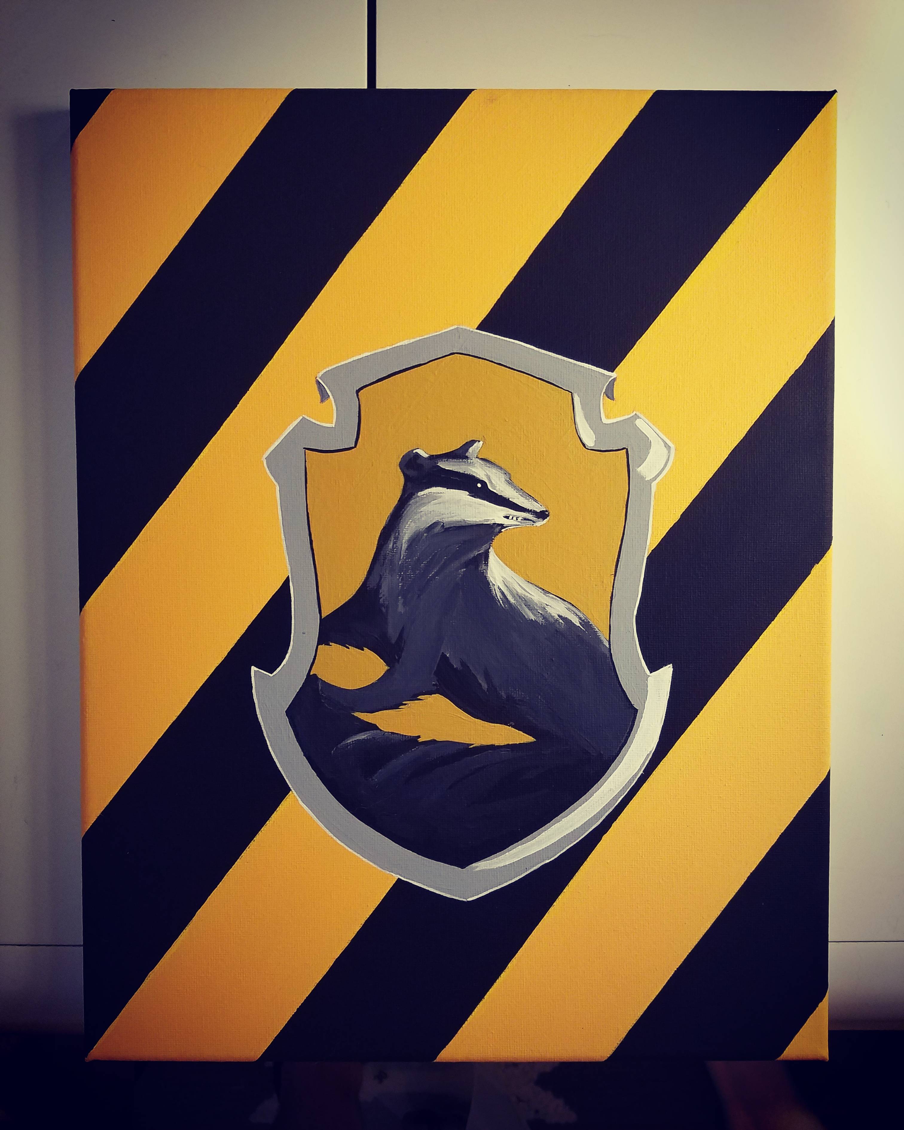 3024x3780 Not Sure About Posting Here, But I Painted The Hufflepuff House - Hufflepuff Painting