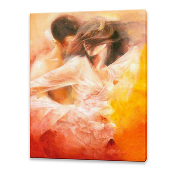 350x350 Handpainted Art Canvas Romantic Couple Hug Kiss Oil Paintings - Hug Painting