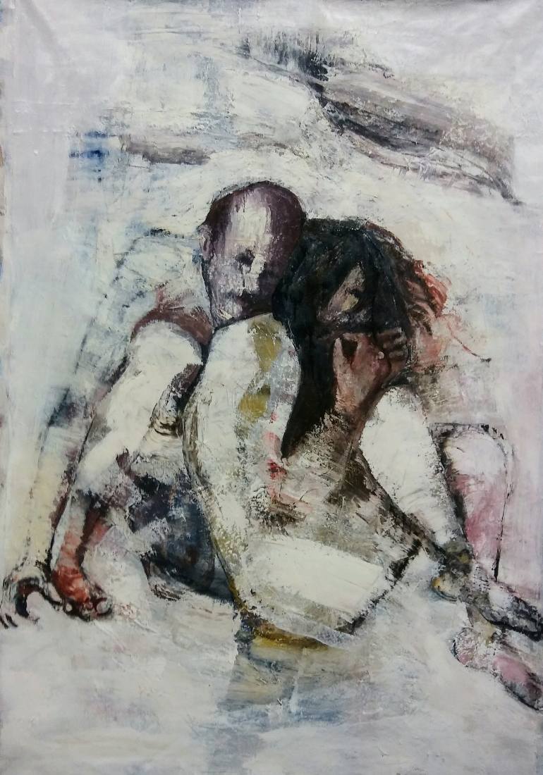 770x1100 Saatchi Art Hug Painting By Yovani Bauta - Hug Painting