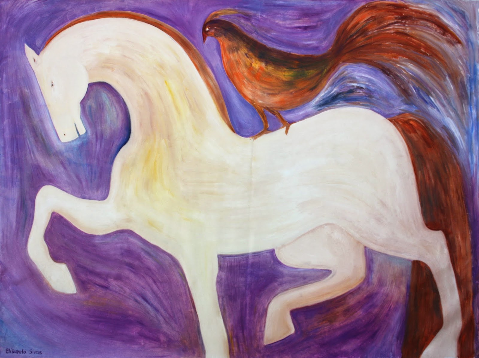 1600x1198 Elisaveta Sivas Huge Horse Oil Painting - Huge Horse Painting