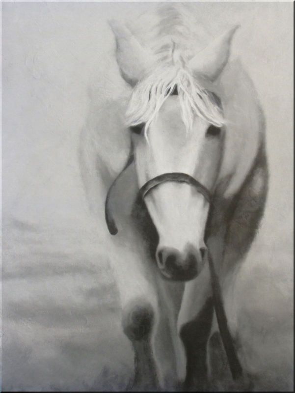 601x800 Huge Modern Horse Painting Canvas Wall Horse Art 48x36 Ready - Huge Horse Painting