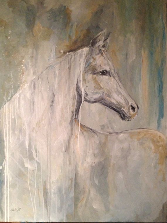 570x760 Huge Horse Painting Titled Wild 40 Inches By By Michellelakeart - Huge Horse Painting