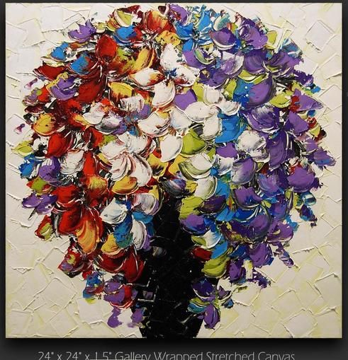 491x509 Modern Abstract Huge Oil Painting Canvas Orchid Paintings - Huge Oil Painting