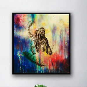 300x300 Unframed Modern Abstract Oil Painting Native American Huge Wall - Huge Painting