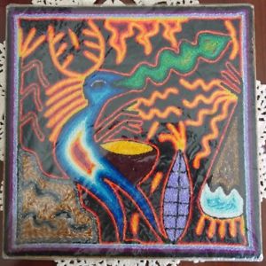 300x300 Huichol Yarn Painting From Mexico Ebay - Huichol Painting