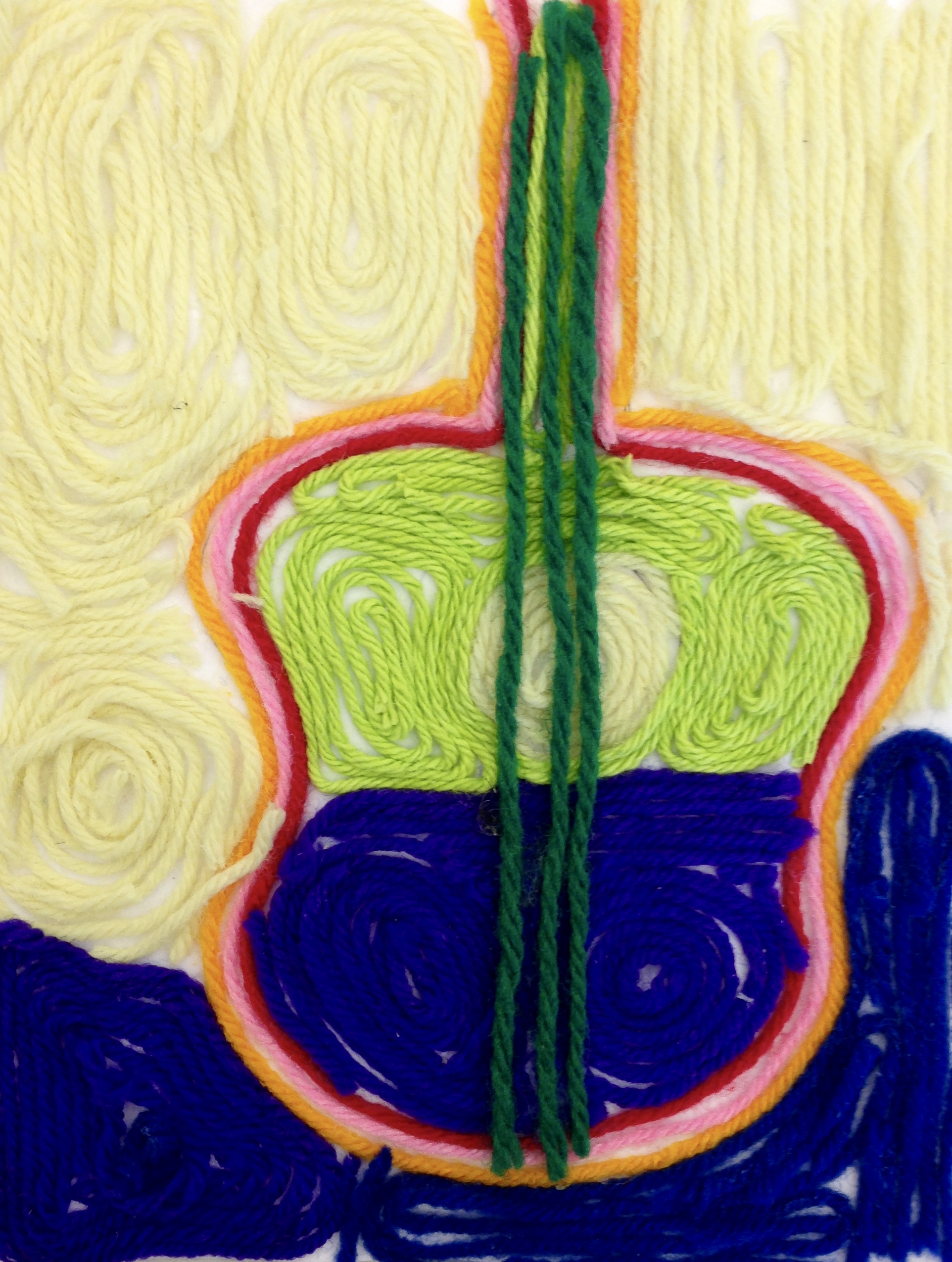 1924x2550 Huichol Yarn Painting By The Sun Room Synergeyes - Huichol Yarn Painting