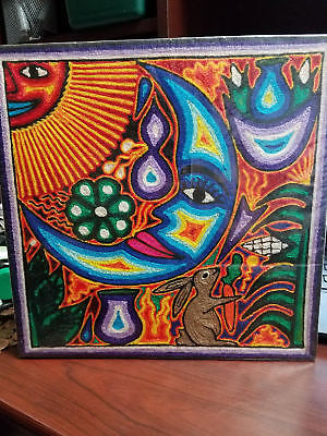 300x400 New Wrap 12 X 12 Huichol Yarn Painting Original Mexican Folk Art - Huichol Yarn Painting