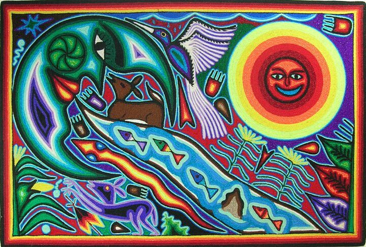 720x485 Patience, Persistence, And Huichol Yarn Paintings Studiomaury - Huichol Yarn Painting