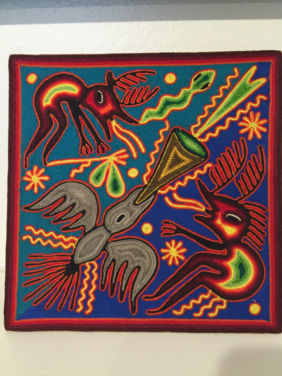 1125x1500 Huichol Yarn Art 12 X 12 - Huichol Yarn Painting