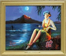225x190 Hula Girl Oil Painting From Archie Mcphee Critiki News - Hula Girl Painting