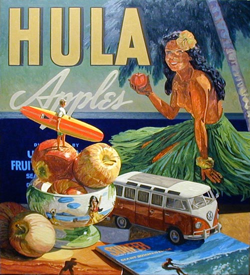 500x551 Scott Mooreartist,laguna Beach,california - Hula Girl Painting