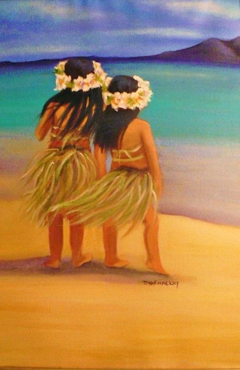 467x720 Hawaii Girls Art Hawaii And Paintings - Hula Girl Painting