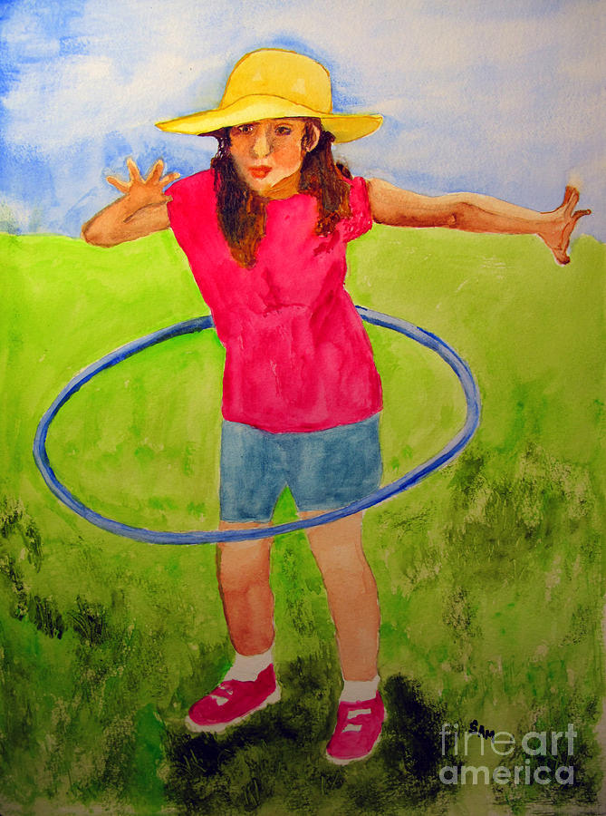 669x900 Hula Hoop Painting By Sandy Mcintire - Hula Hoop Painting