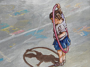 300x222 Hula Hoop Painting By Sandy Tracey - Hula Hoop Painting