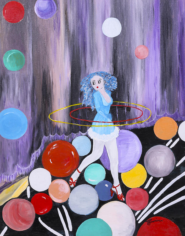 707x900 Hula Hoop Painting By Therese Gouriou - Hula Hoop Painting