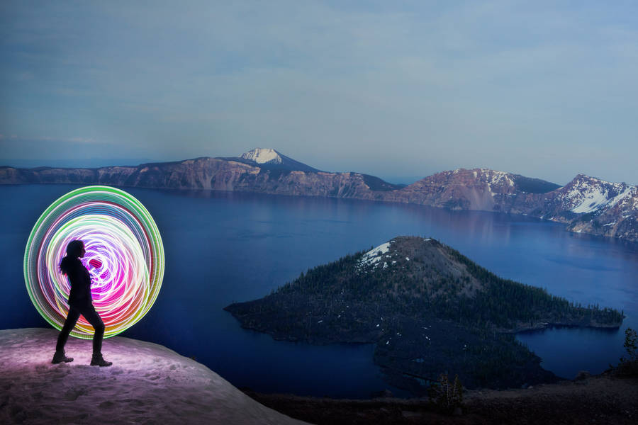 900x600 Hula Hoop Light Painting Photography Fubiz Media - Hula Hoop Painting