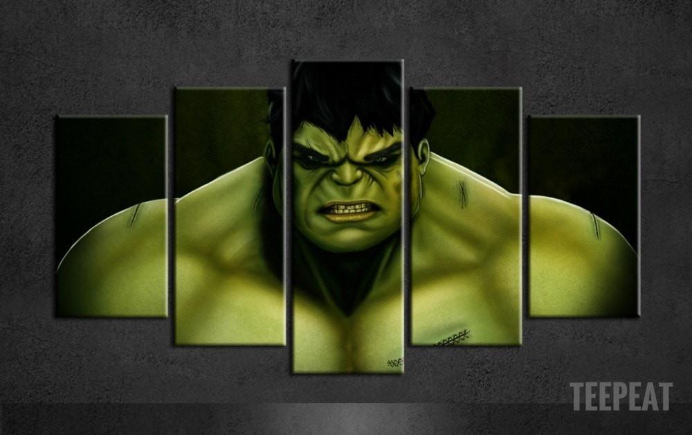 1000x628 Hulk 5 Piece Canvas - Hulk Canvas Painting
